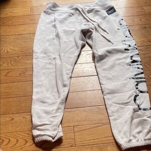 Calvin Klein Kids Light Cream Logo Joggers